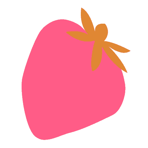 pink strawberry logo joli mercadito