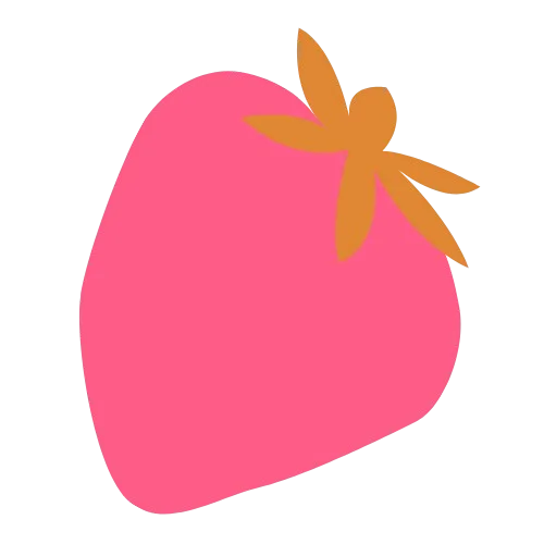 pink strawberry logo joli mercadito